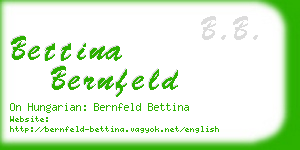 bettina bernfeld business card